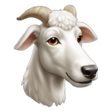 Une chèvre avec une tête de chien sticker