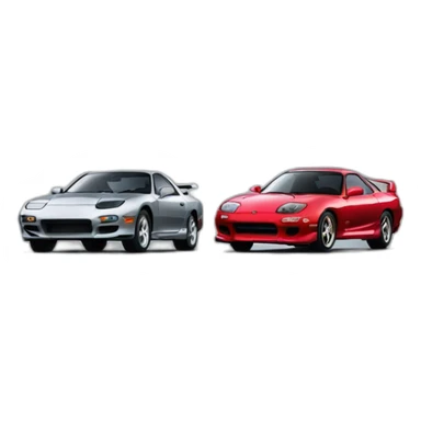 Mazda RX7 vs Toyota SUPRA sticker