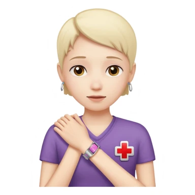 an emoji with the invibke disability of chrons disease sticker