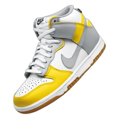 white light gray and light yellow nike dunk sticker