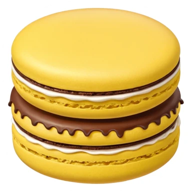 a single of yellow macaron with chocolate cream



















 sticker