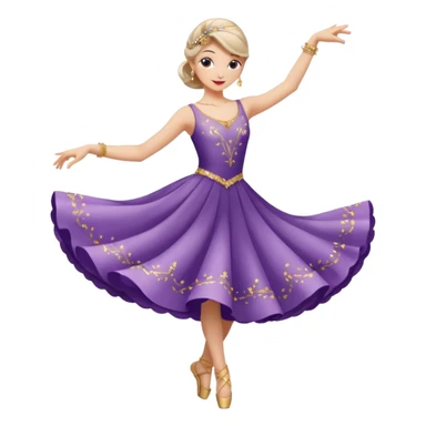 dancer mid-twirl party pose sticker