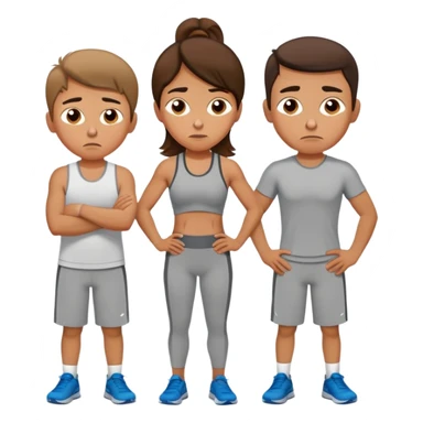 Exhausted Light brunette fit mom with 3 sons sticker