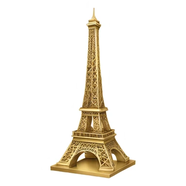 Gold Eiffel Tower statue sticker