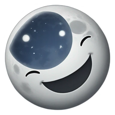 Smiling moon sticker