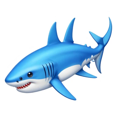 Tiburón con zapatos azules  sticker