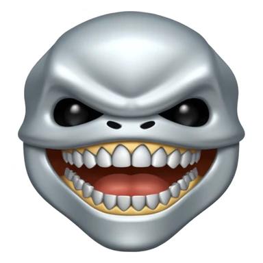 metallic jaw with teeth, nothing more sticker