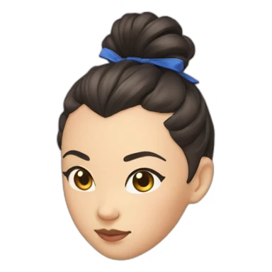 chun li hair bun sticker