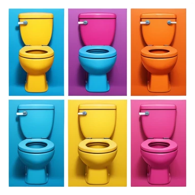 artist toilet pop art warhol style  sticker