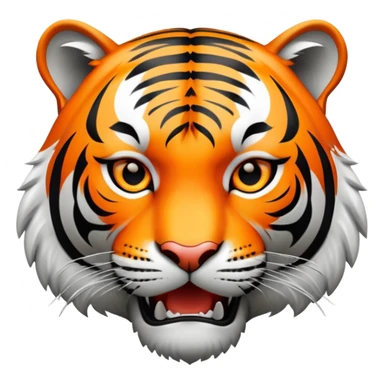 Roaring tiger face sticker