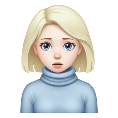 Girl freezing  sticker