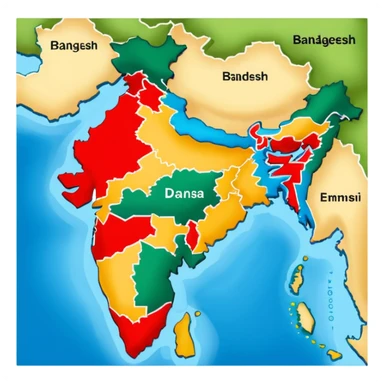 Bangladesh map  sticker