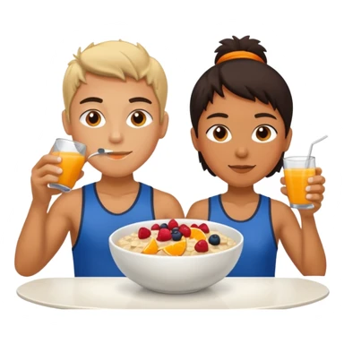 Un deportistas tomando su desayuno sticker