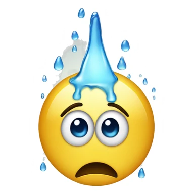 sad face water dripping from eyes sticker