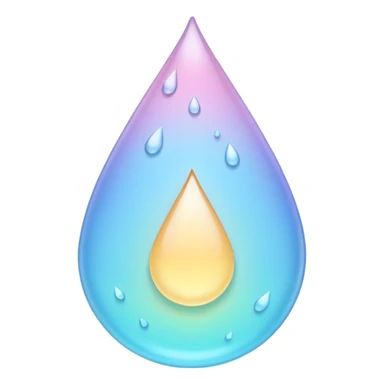 Pastel raindrop sticker