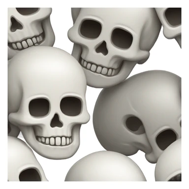 shiny skull sticker