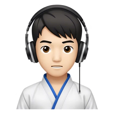 Taekwondo boy with a beats studio pro sticker