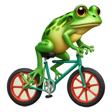 Frog on a unicycle sticker
