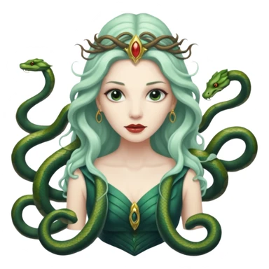 Beautiful Queen Hydra sea witch with seven snake heads sticker