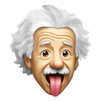 Albert Einstein tongue sticker