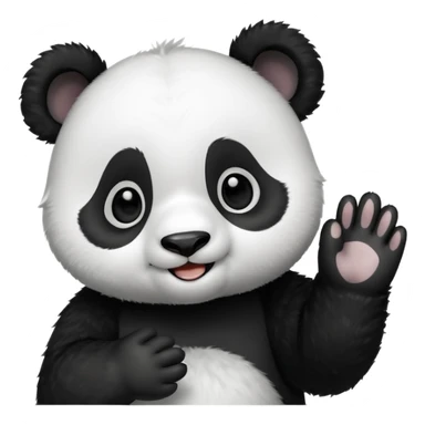 Cute panda cub saying hello  sticker