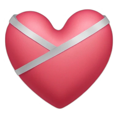 taped heart sticker