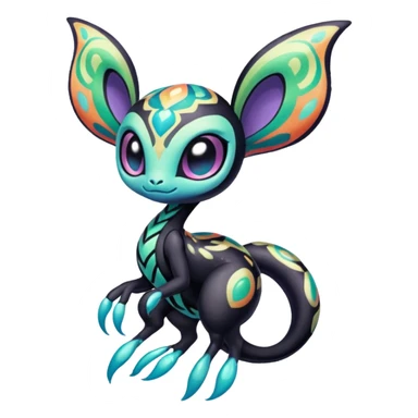 Colorful Exotic Meloetta-Venom-Stitch-Fakémon-creature-hybrid sticker
