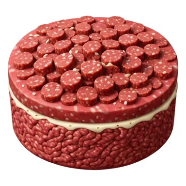 small pile of raw ground beef, rich red, grind texture, moist, marbling and fat flecks, natural irregularities, soft lighting, subtle shadows, no packaging, no plate, no faces, transparent background, emoji scale sticker