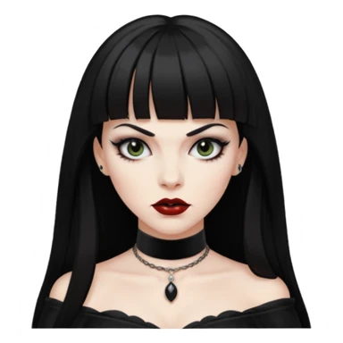 vampira com choker e franja sticker