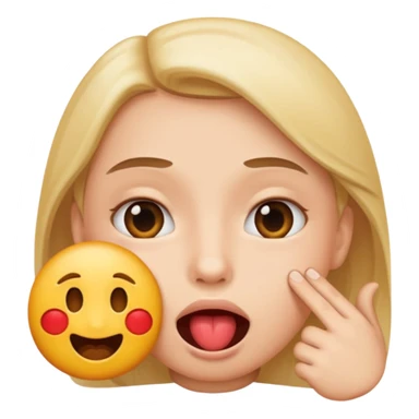 Emoji sucking sticker