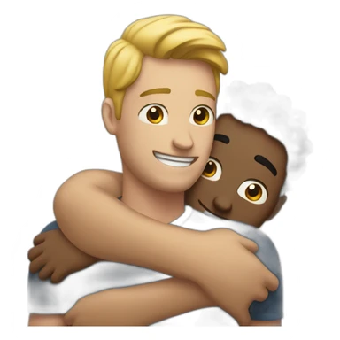 Man hugging man from behind  sticker