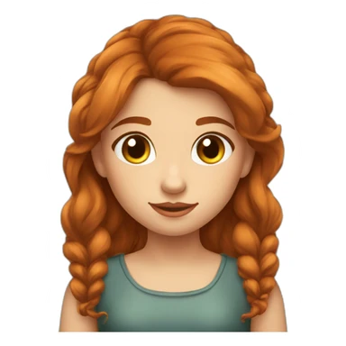 fille rousse yeux marron taches de rousseur sticker