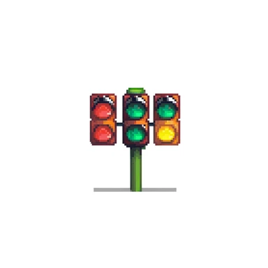 simple iconic traffic light sticker