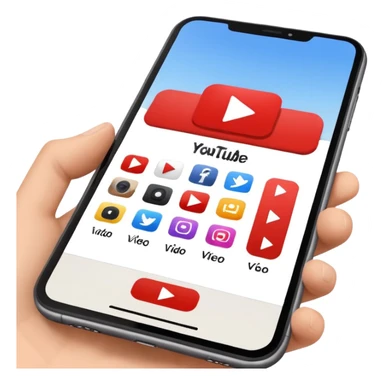 Phone on YouTube app  open showing video with view count sticker