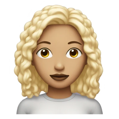 woman with make up covering her face sticker