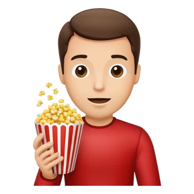Un homme qui mange du pop-corn  sticker