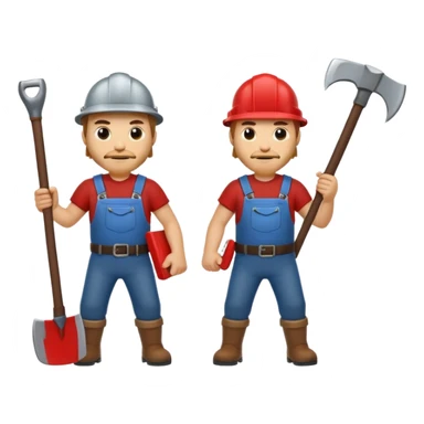 men with axes sticker