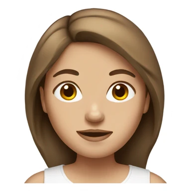 Lady with Brown Hair, light Skin, Body with Definition   sticker