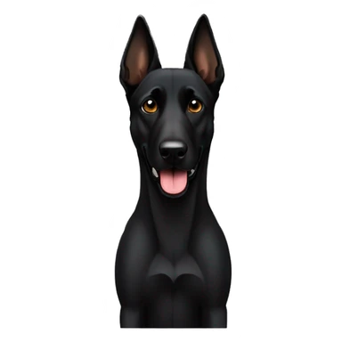 Black Belgian malinois sticker