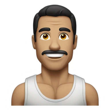 muscle-man-black-hair sticker