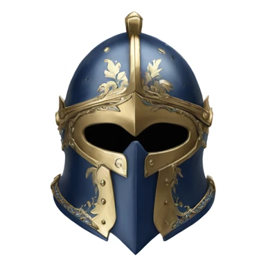 ornate french full-face armet helmet intricate inlays shoulders sticker