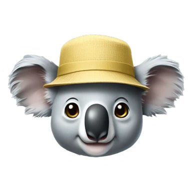 A koala head, wearing a bucket hat  sticker