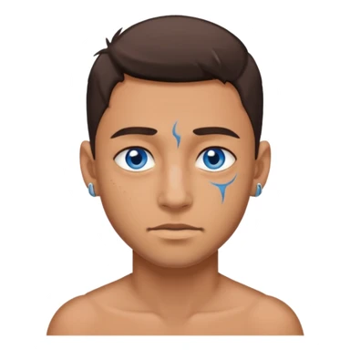 a man with and and piercing sticker