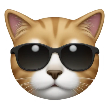Cat with black sunglasses sticker