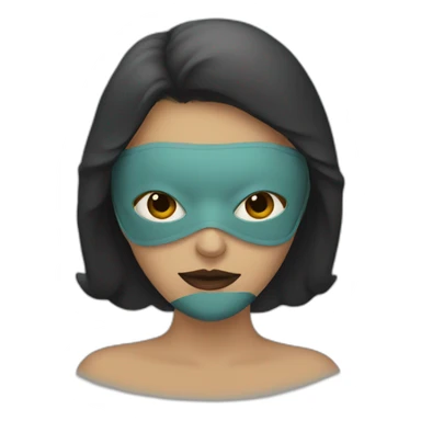 masked woman sticker