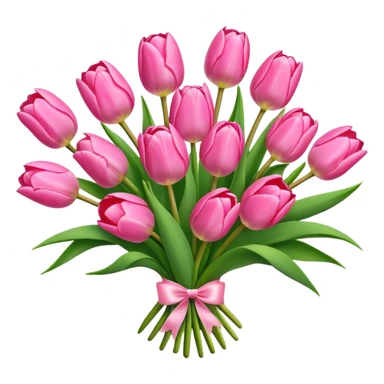 Bouquet of pink tulips sticker