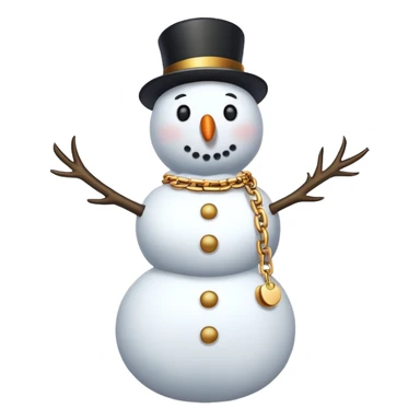 Drug dealer snow man wearing gold chains  sticker