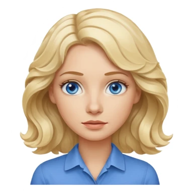 Blonde avec yeux bleus qui est architecte , cheveux ondulés , Sans lunettes  sticker