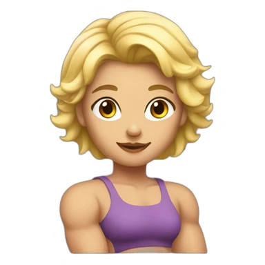 Strong muscle arm blonde girl sticker