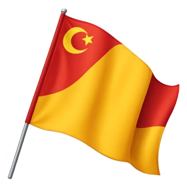  yellow and red flag  sticker
